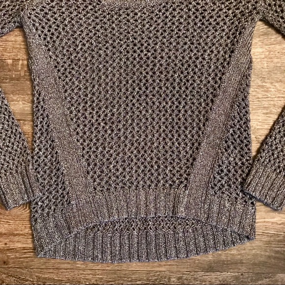 ROBBI & NIKKI High-Low Open Knit Sweater - Picture 3 of 4
